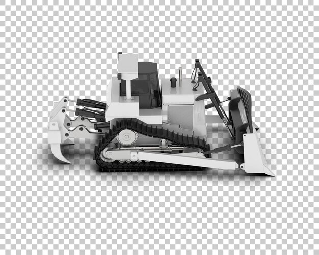 Excavadora aislada en el fondo Ilustración de renderización 3D