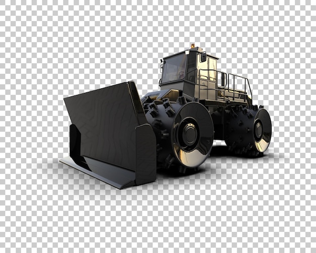 Excavadora aislada en el fondo Ilustración de renderización 3D