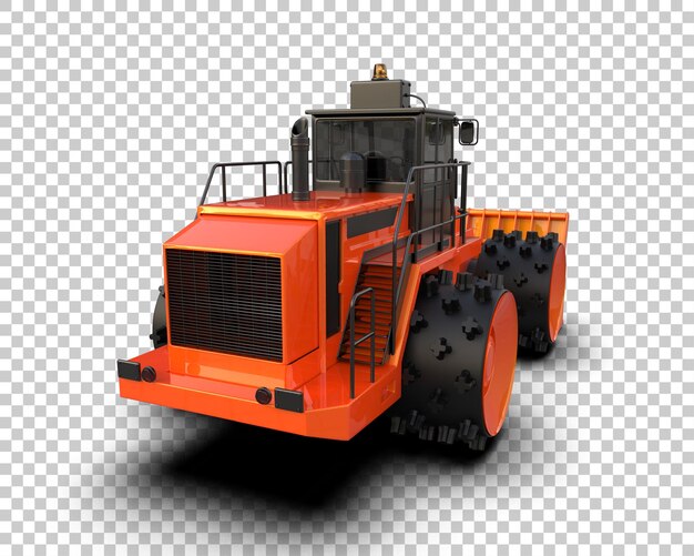 Excavadora aislada en el fondo Ilustración de renderización 3D
