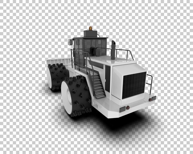 Excavadora aislada en el fondo Ilustración de renderización 3D