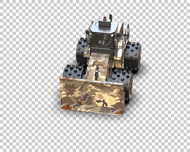 Excavadora aislada en el fondo Ilustración de renderización 3D