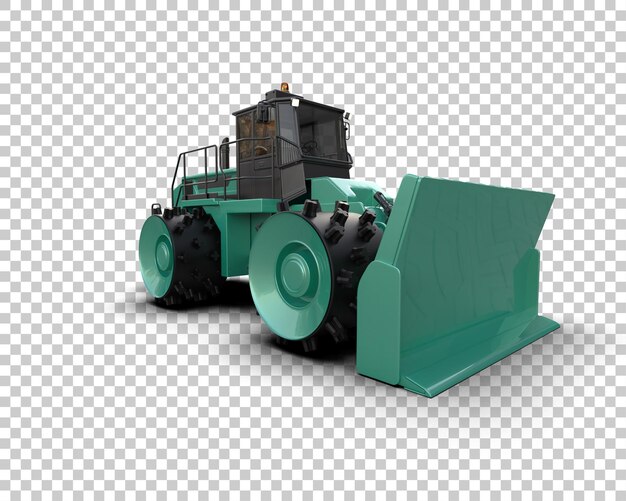 Excavadora aislada en el fondo Ilustración de renderización 3D