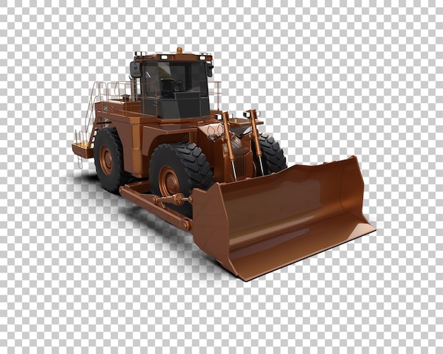 Excavadora aislada en el fondo Ilustración de renderización 3D