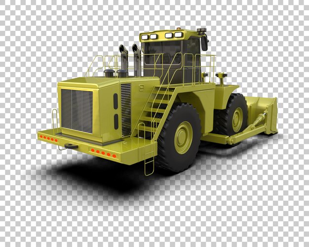 Excavadora aislada en el fondo Ilustración de renderización 3D