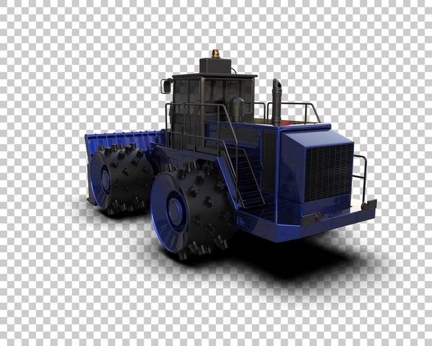 Excavadora aislada en el fondo Ilustración de renderización 3D