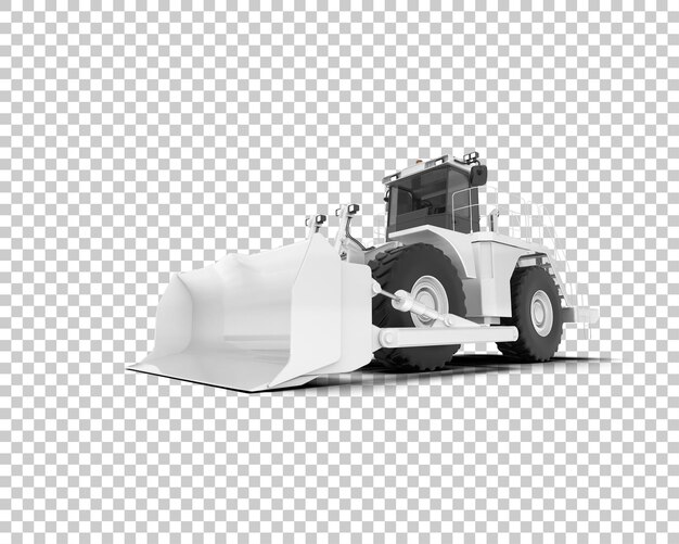 Excavadora aislada en el fondo Ilustración de renderización 3D