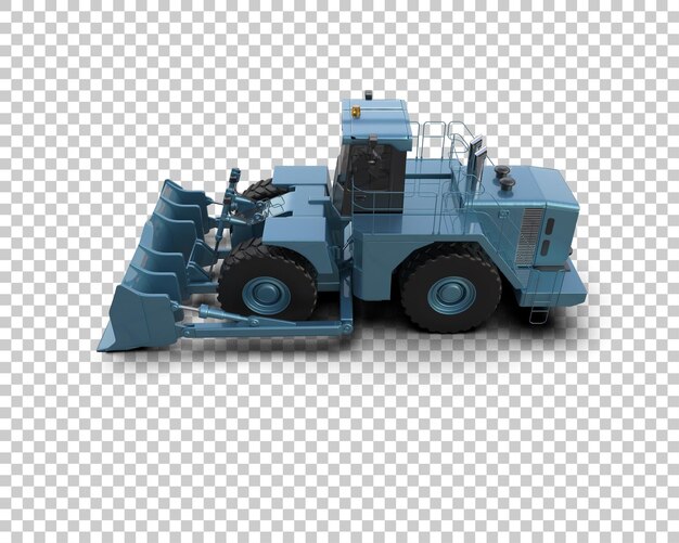 Excavadora aislada en el fondo Ilustración de renderización 3D