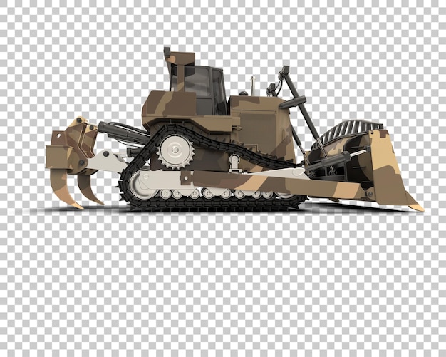 Excavadora aislada en el fondo Ilustración de renderización 3D