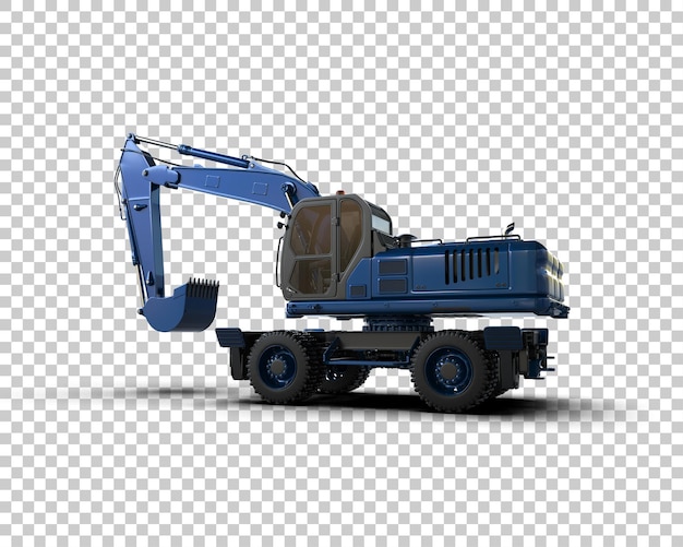excavator isolated on background 3d rendering illustration