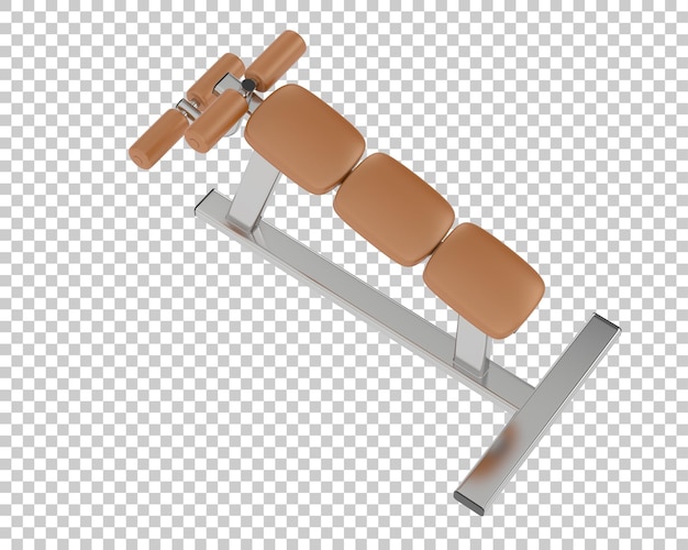 exercise bench on transparent background 3d rendering illustration