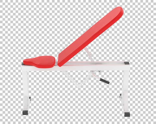 exercise bench on transparent background 3d rendering illustration