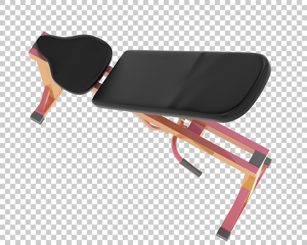 exercise bench on transparent background 3d rendering illustration