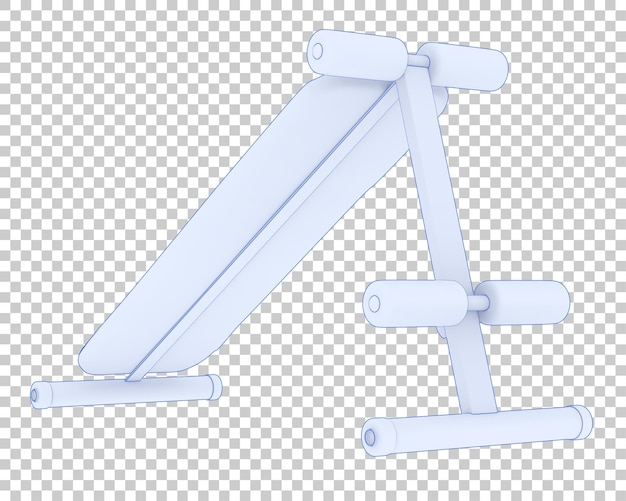 exercise bench on transparent background 3d rendering illustration