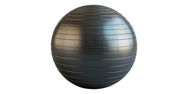 Exercise stability ball with textured surface isolated on transparent background