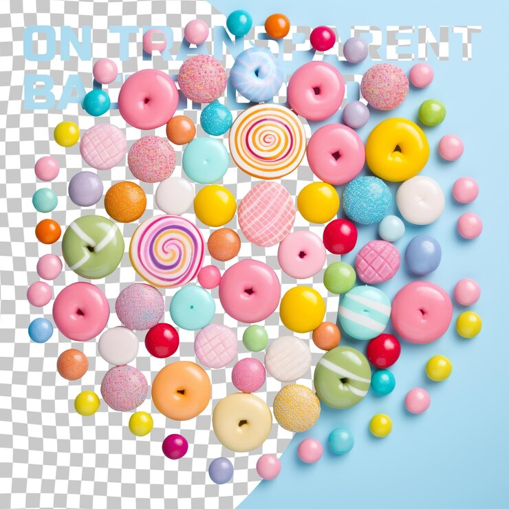 PSD una exhibición colorida de rosquillas coloridas y las palabras no leer no leer