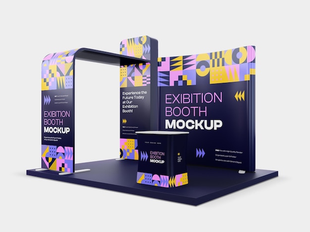 una exhibición de una exhibición para un puesto de exposición