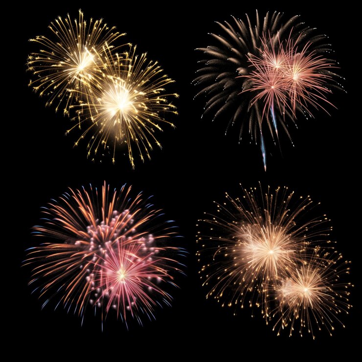PSD exhibición de fuegos artificiales para un espectáculo que tiene fuegos artificials en él