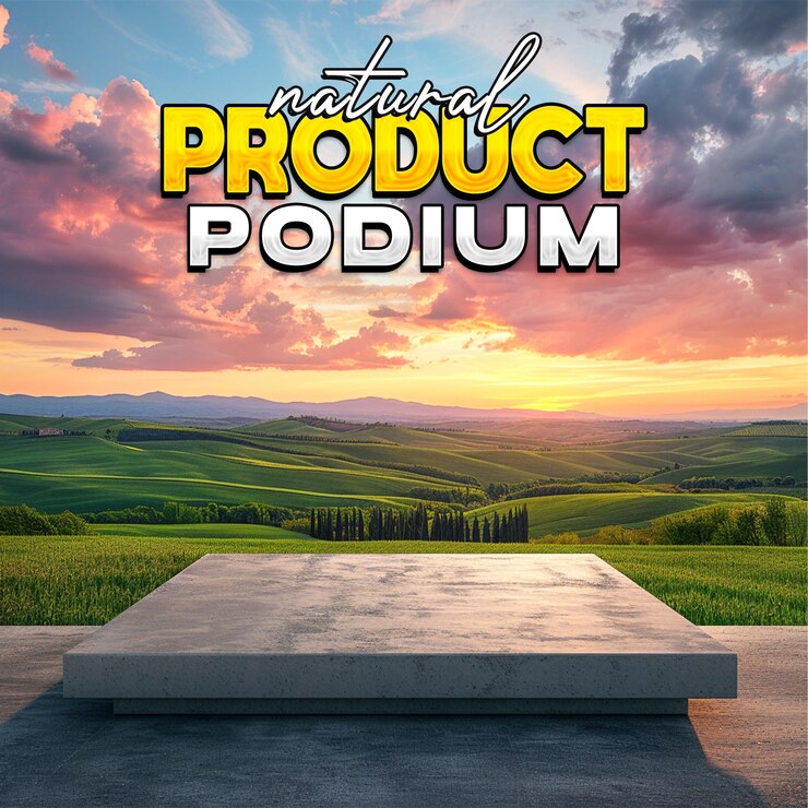 PSD exhibición del podio del producto para el fondo natural de la publicación
