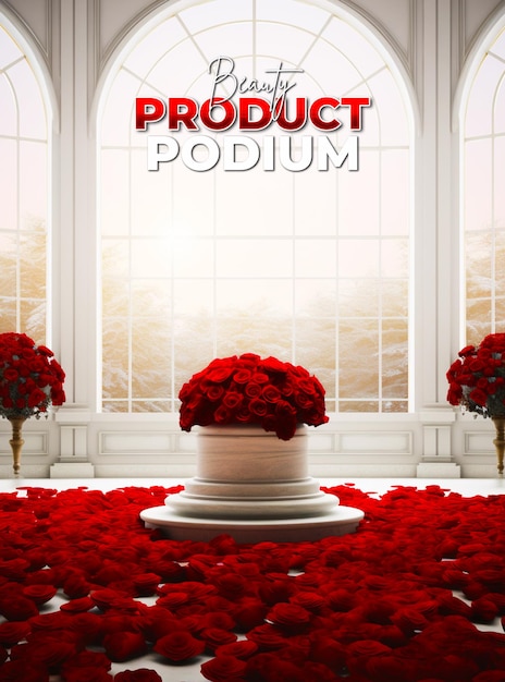 PSD exhibición de productos fondo de podio 3d para el diseño de carteles