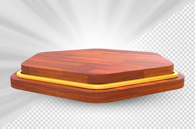Exhibición vacía del soporte del producto del podio de madera