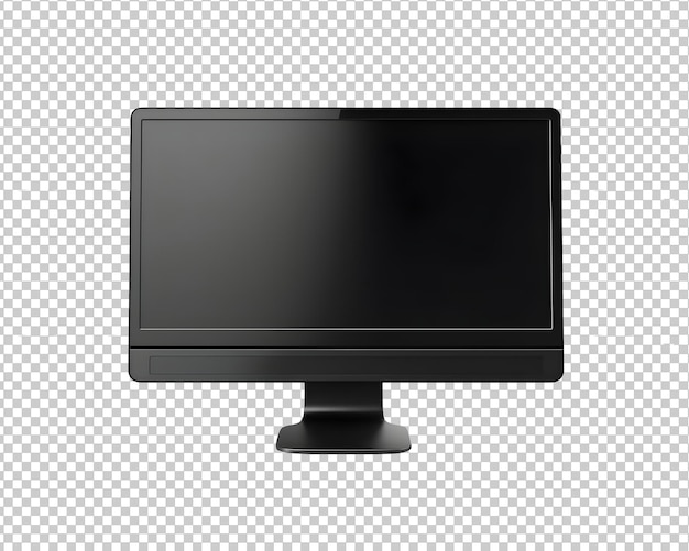 PSD exibição da tela do psd black desktop isolada em fundo transparente