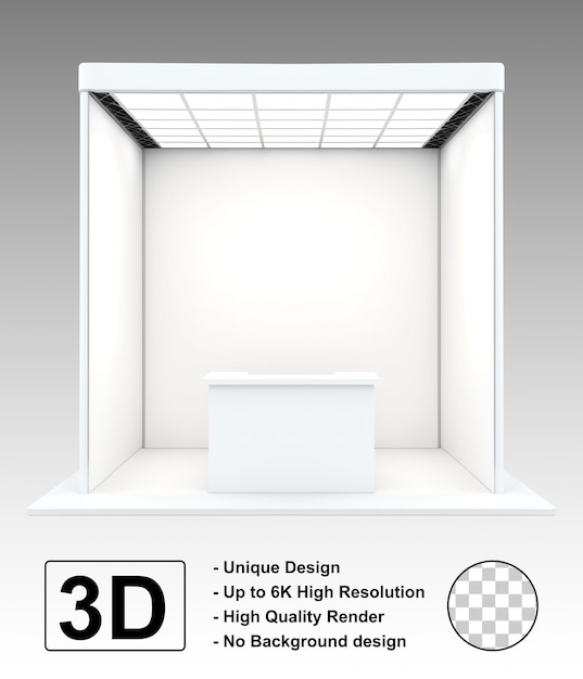 Exibição de booth de apresentação de produtos em 3D