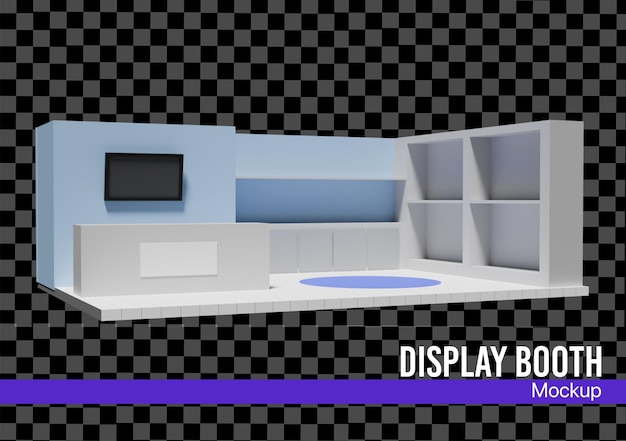 Exibição de mockup 3D da loja