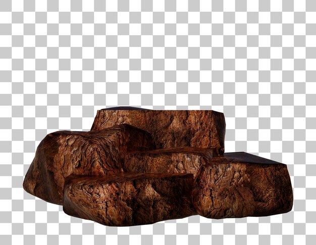 exibição de produtos naturais de pódio de pedra 3d