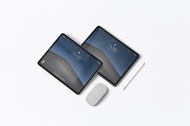 PSD exibição de tela do tablet para maquete de apresentações de design