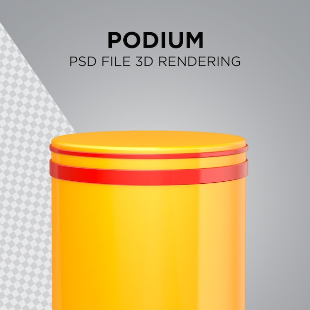 Exibir pódio 3d para apresentação do produto 3d render psd premium