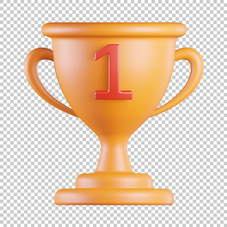 PSD éxito, trofeo, 3d, icono