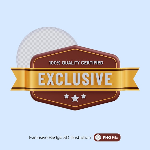 Exklusive 3D-Illustration des Abzeichens
