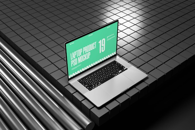 Exklusiver psd-mockup für laptops