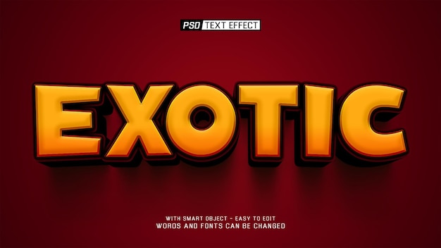 Exotischer 3D-Text-Effekt