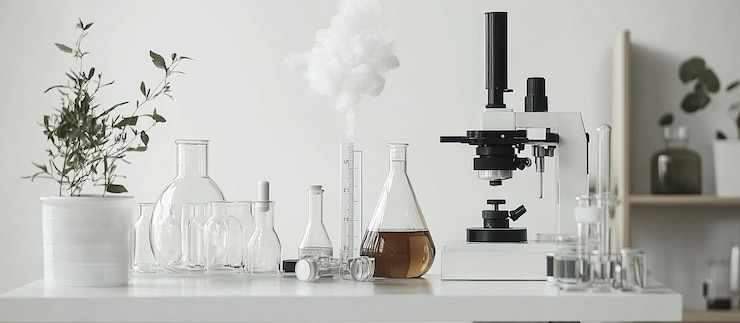 PSD el experimento científico en un laboratorio moderno