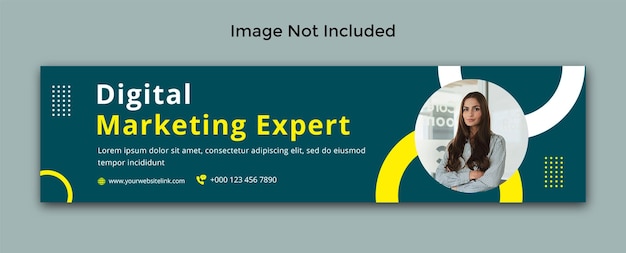 Experto en marketing digital Diseño de portada de LinkedIn PSD