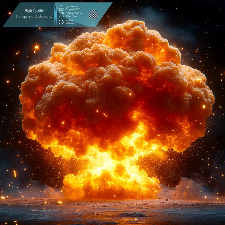 PSD explode 2d juego de activos clip art con diseño visual de alta energía en un fondo transparente