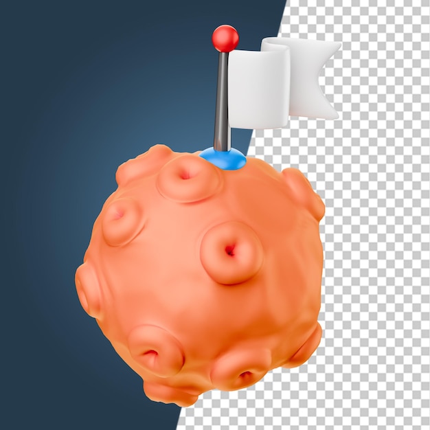L'exploration spatiale en 3D Icons Render Clipart