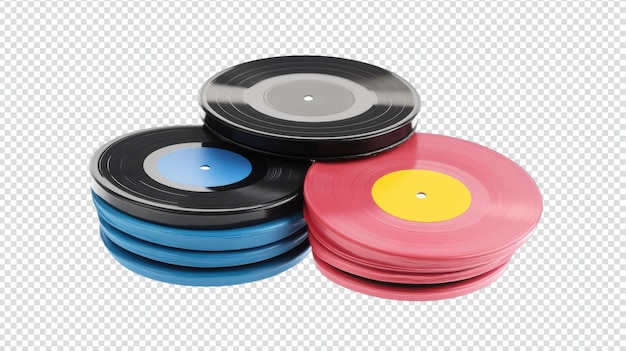 Explore a Vibrant Stack of Vinyl Record Albums Showcasing Colorful Covers Perfect for Music Lovers and Collectors