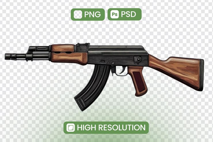 PSD explore highresolution ak47 assault rifle image detailed png psd graphic resource download perfeito para projetos militares jogos de vídeo ou desenhos artísticos baixe agora