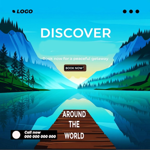 Explore o gerador de IA do modelo de postagem de viagem mundial
