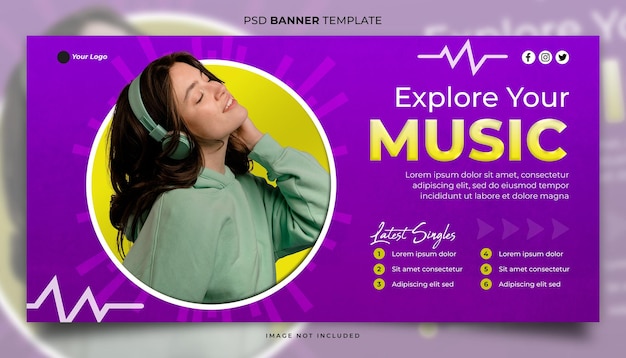 Explorez le modèle de bannière musicale