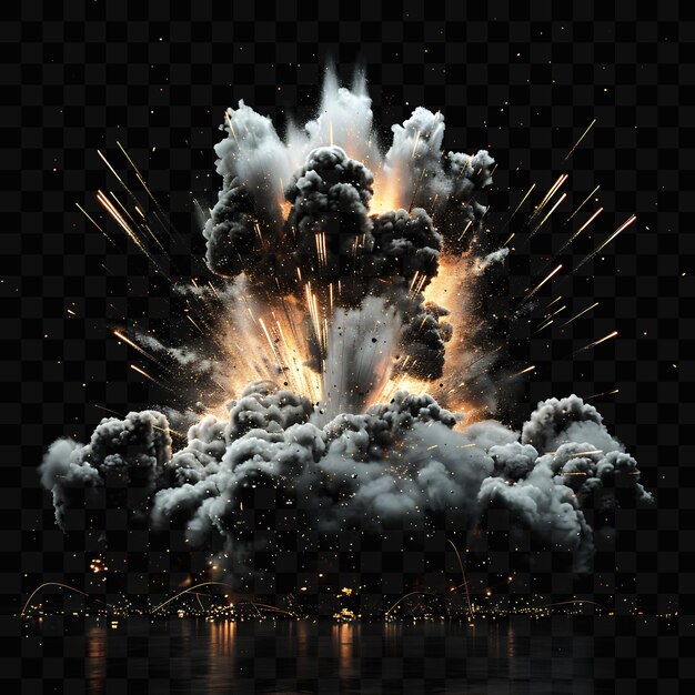 Explosão colossal com máquinas industriais de metal fundido um efeito fx film background overlay art