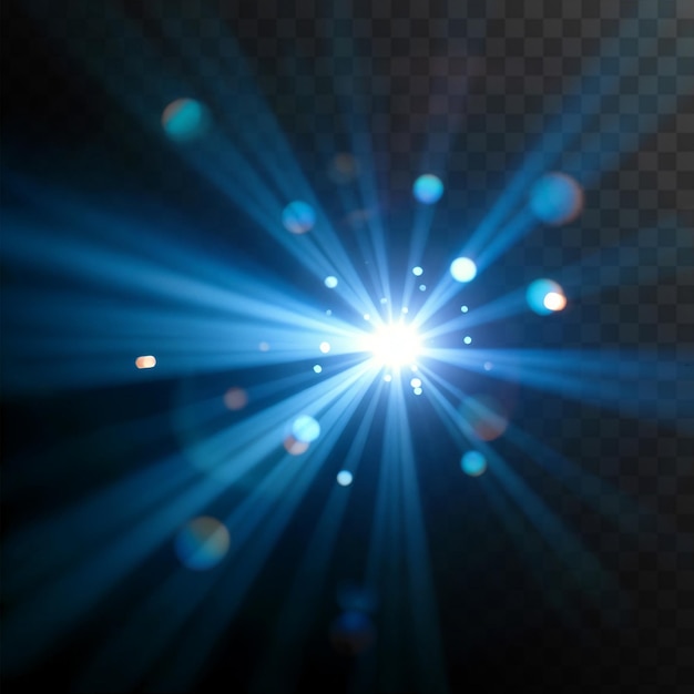 Explosão de luz azul