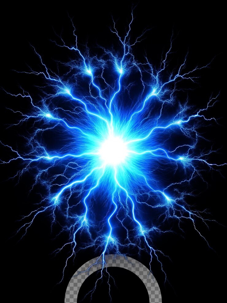 PSD explosão elétrica de plasma azul