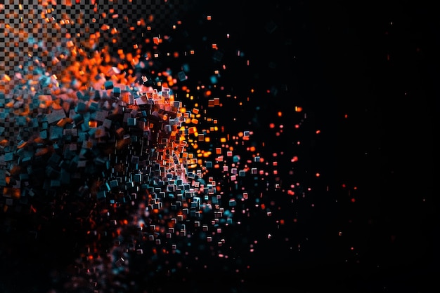 Explosão escura abstrata