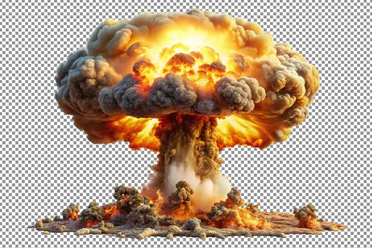 PSD la explosión de una bomba nuclear devasta la ciudad y sus habitantes