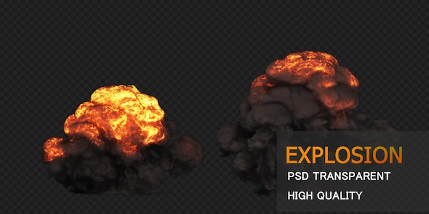 Explosión De Bomba Premium Psd