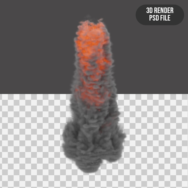 Explosión de bomba de renderizado 3D realista de alta calidad