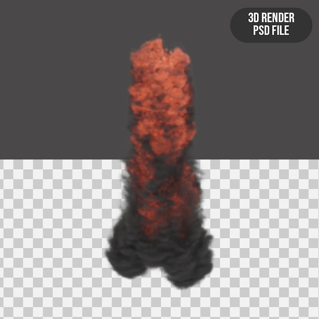 Explosión de bomba de renderizado 3D realista de alta calidad
